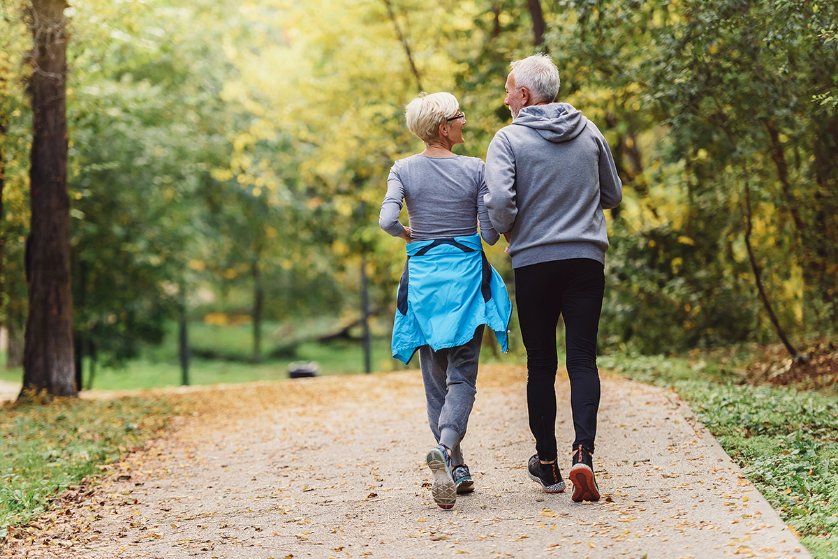 couple jogging in the park