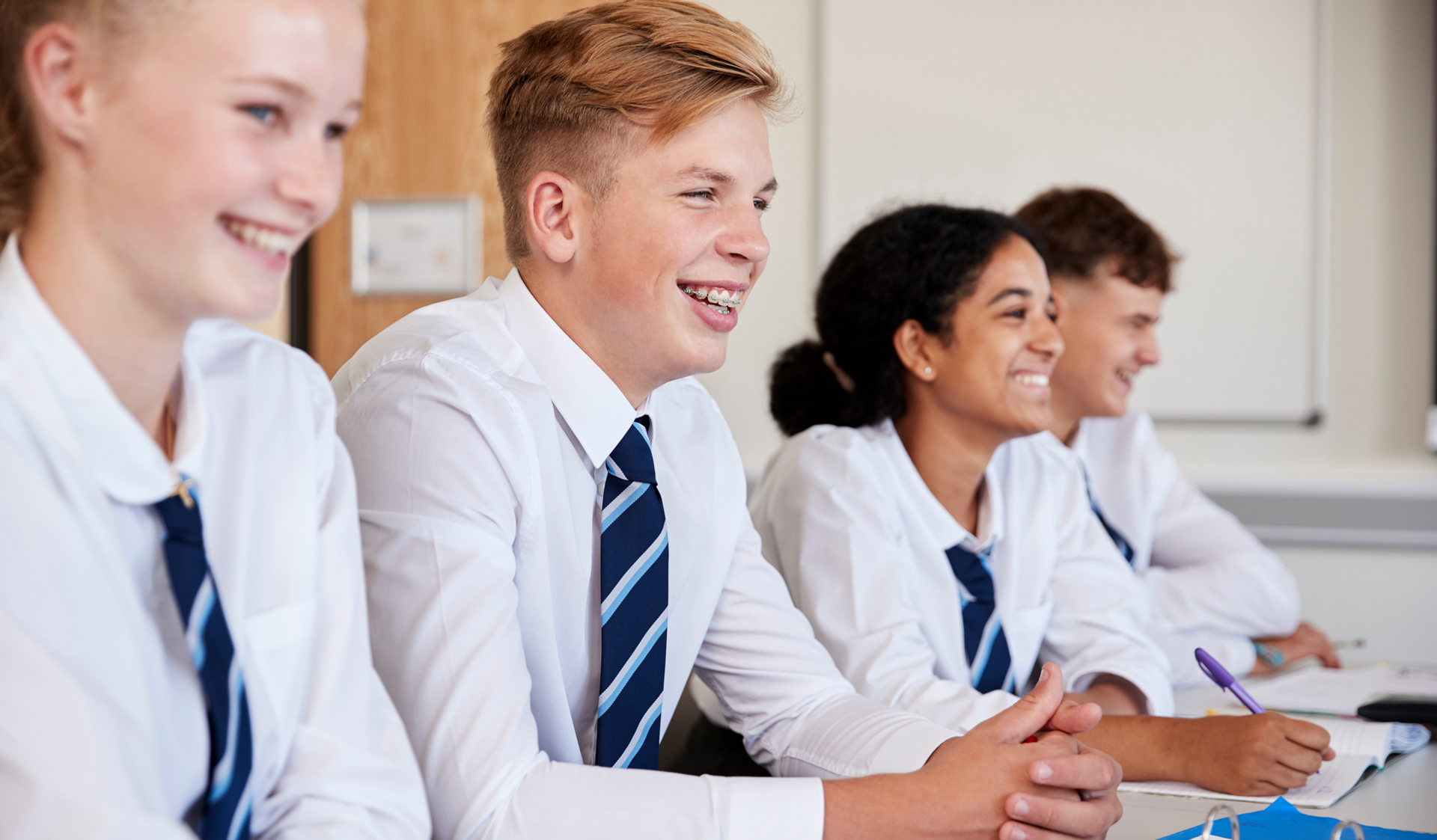 School kids at desk