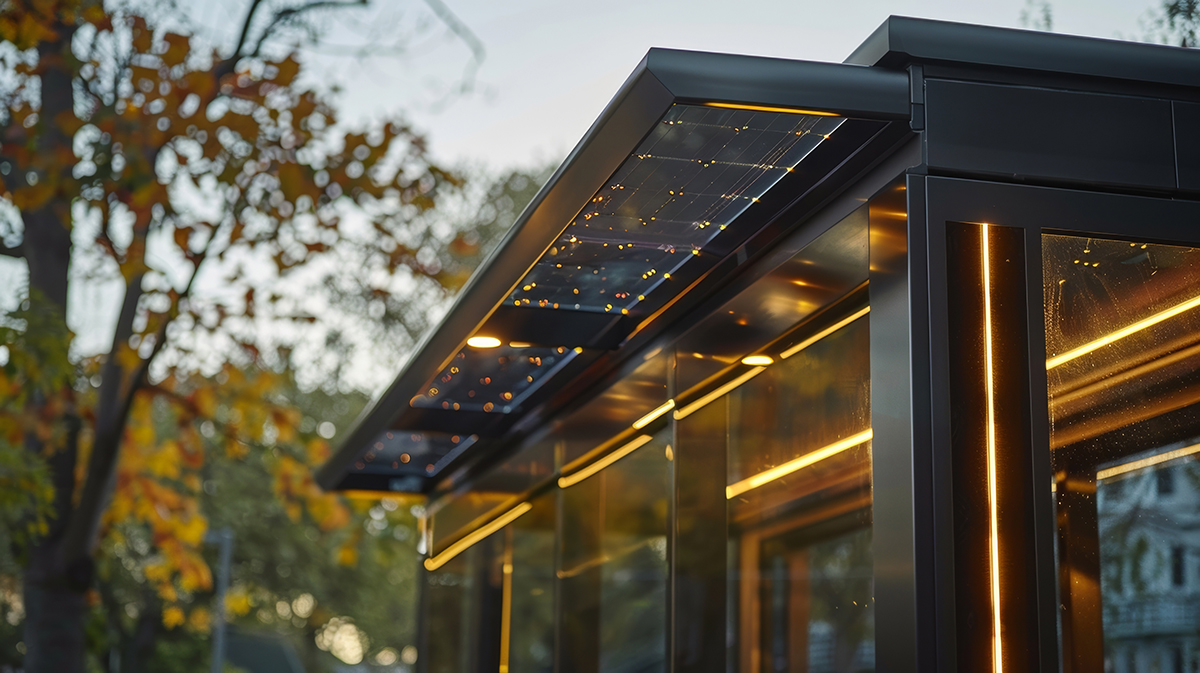 solar powered bus shelter